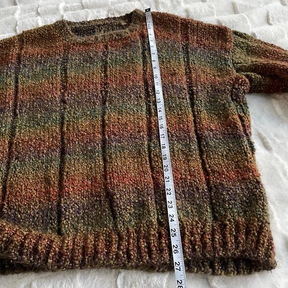 🔥Handmade Ombré Chunky Knit Boho Cottage Fairy Grunge Soft Sweater Unisex 1/2X - Picture 11 of 13